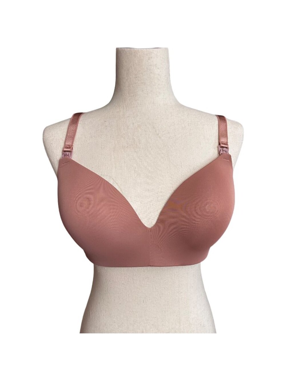 Auden Bra 38DD Dark Pink Nursing Lightly Lined Wirefree Bra Convertible Racer